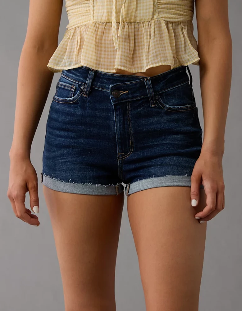 Short court en denim à taille croisée très haute Next Level AE