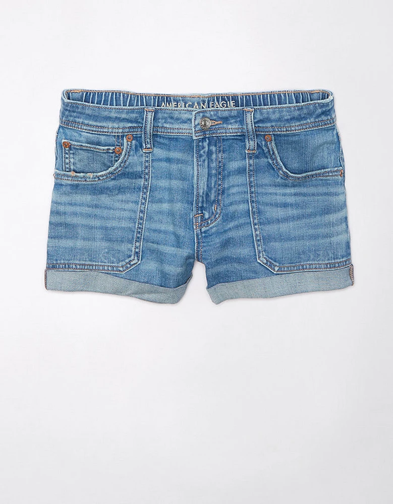 Petit short simple en denim extensible Dreamy Drape AE