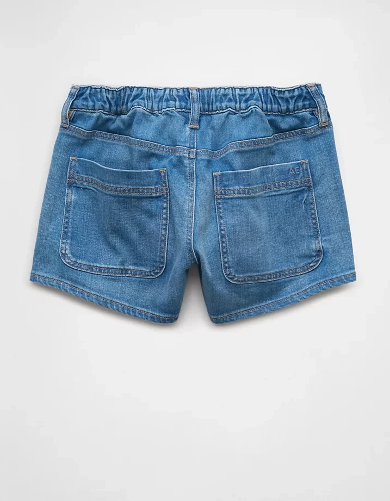 Petit short simple à taille basse en denim de rêve AE