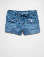 Petit short simple à taille basse en denim de rêve AE