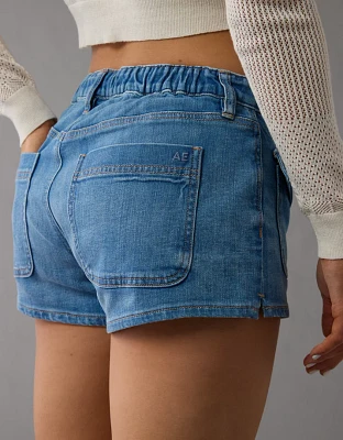 Petit short simple à taille basse en denim de rêve AE