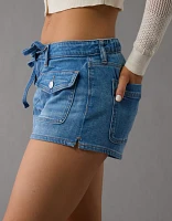 Petit short simple à taille basse en denim de rêve AE