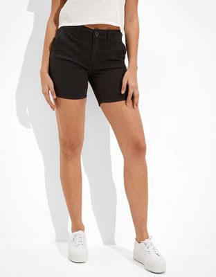 AE Stretch Low-Rise Khaki Bermuda Short