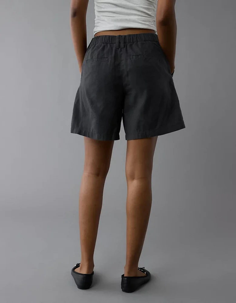 Short de ville 8 po en mélange lin extensible AE