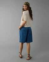 AE Stretch High-Waisted 11" Denim Trouser Short