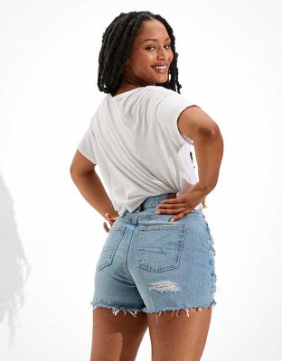 curvy denim shorts
