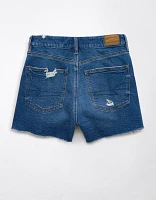 Short maman en rondeur déchiré denim extensible et rigide AE