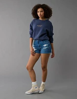 Short maman en rondeur déchiré denim extensible et rigide AE