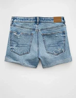 AE Stretch Ripped Denim Mom Short