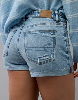 AE Stretch Ripped Denim Mom Short