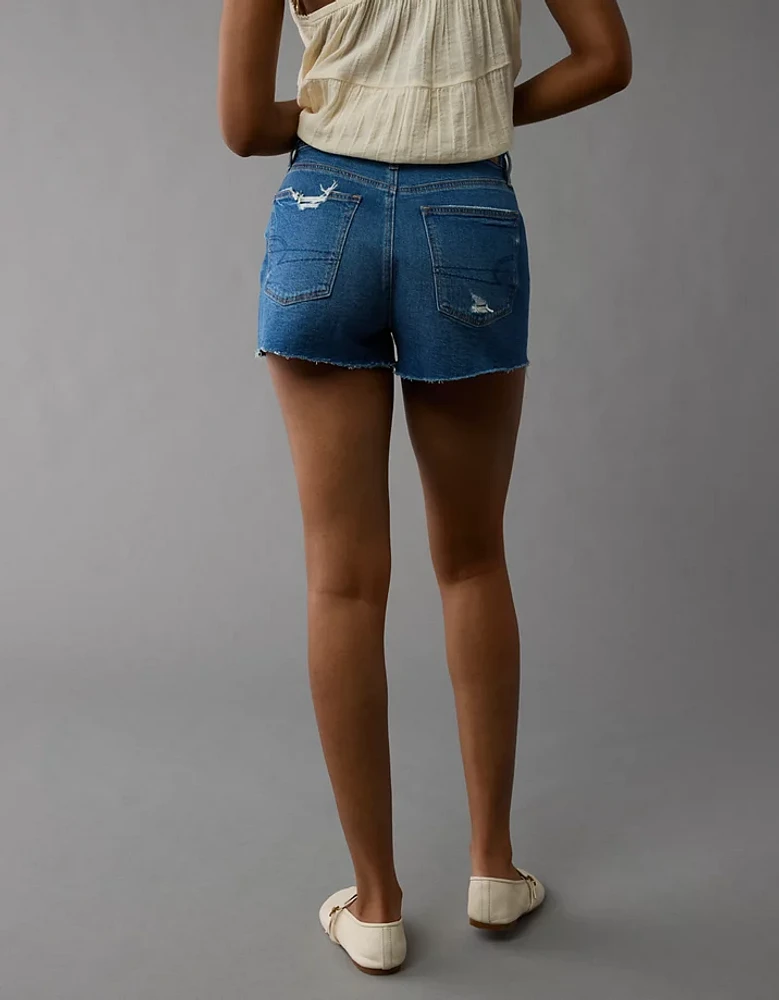 AE Strigid Ripped Denim Mom Short