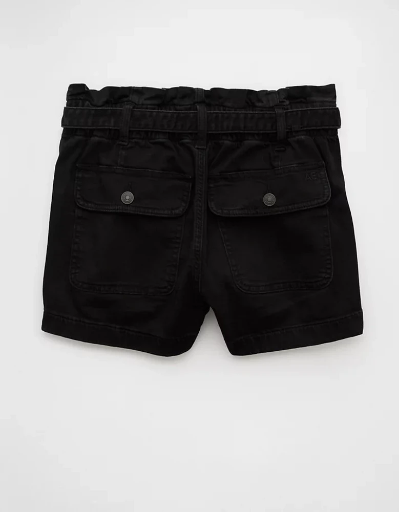 AE Stretch Paperbag Denim Mom Short