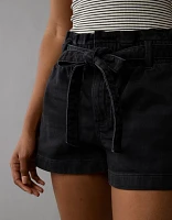 AE Stretch Paperbag Denim Mom Short