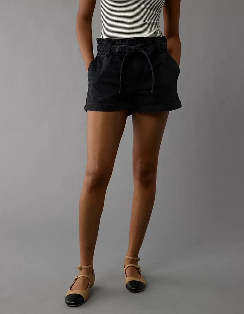 AE Stretch Paperbag Denim Mom Short