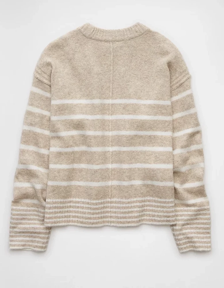 AE Whoa So Soft Striped Crew Neck Sweater