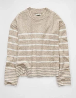 AE Whoa So Soft Striped Crew Neck Sweater