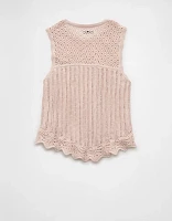 AE Mixed Stitch Sweater Tank Top