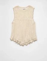 AE Mixed Stitch Sweater Tank Top