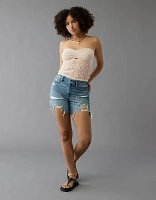 Bustier tubulaire à chevrons au crochet AE