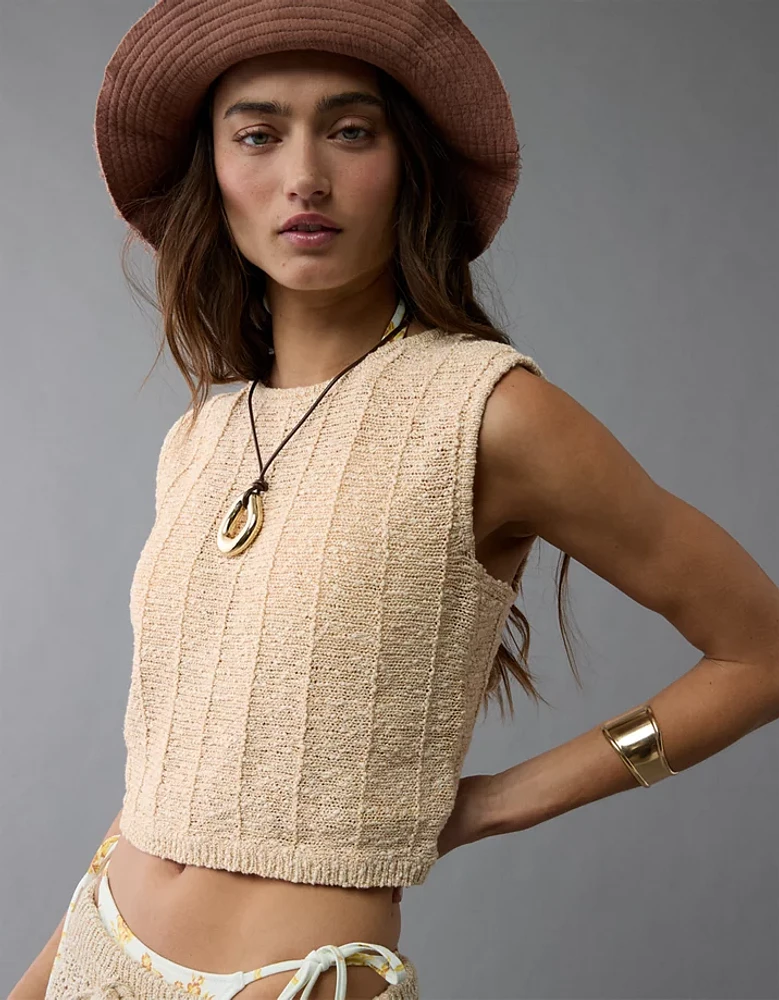 Débardeur en tricot noué au dos AE