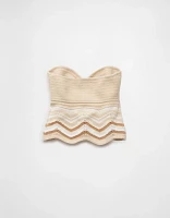 Bustier tube court au crochet à chevrons AE