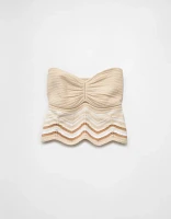Bustier tube court au crochet à chevrons AE