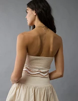 Bustier tube court au crochet à chevrons AE