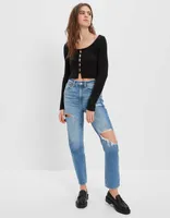 AE Button-Front Cardigan