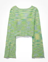 AE Bell Sleeve Ring-Front Sweater