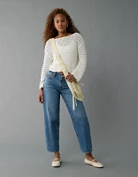 Chandail en tricot ouvert à encolure ballerine AE