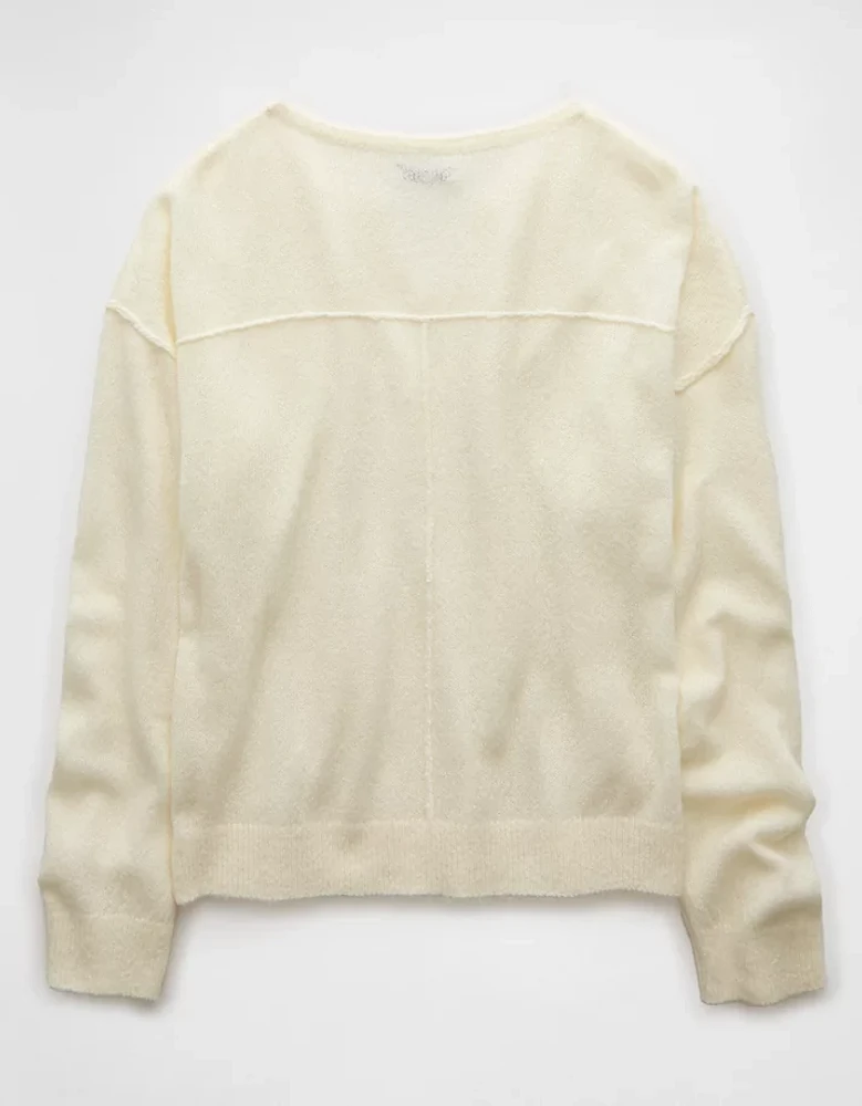 AE Whoa So Soft Notch Neck Sweater