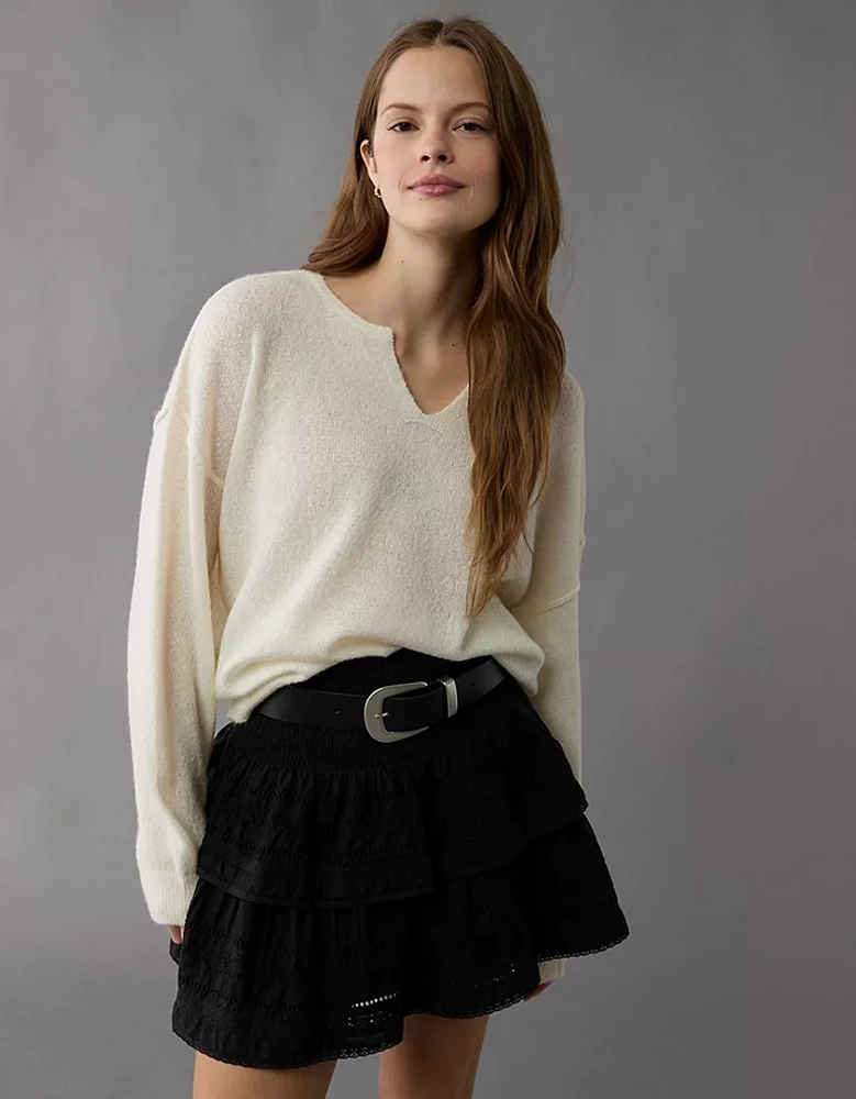 AE Whoa So Soft Notch Neck Sweater