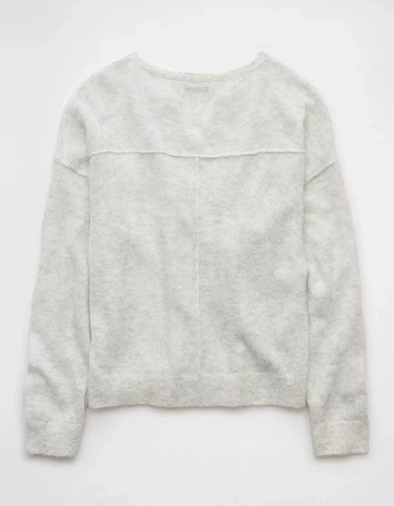 AE Whoa So Soft Notch Neck Sweater