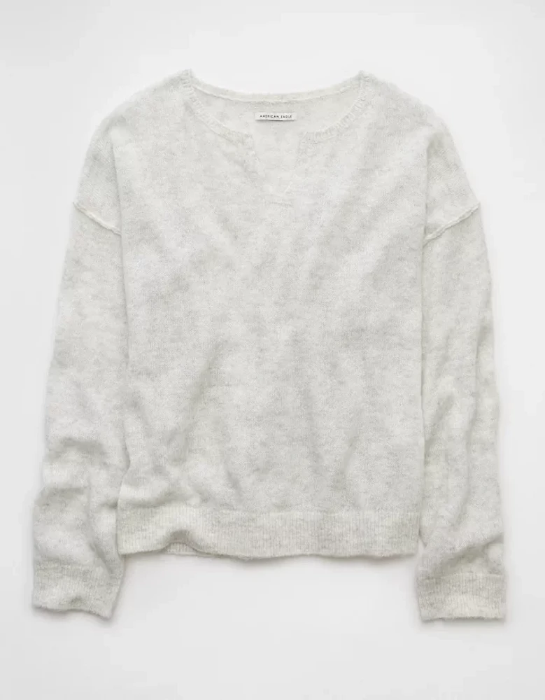 AE Whoa So Soft Notch Neck Sweater