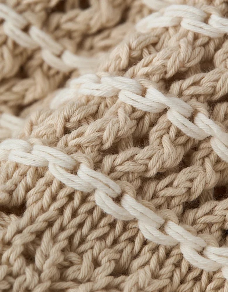 AE Ballet Neck Open Knit Sweater