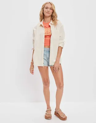 AE Oversized Corduroy Button-Up Shirt
