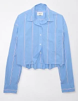 AE Cropped Perfect Button-Up Shirt