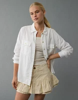 AE Weekend Vibes Linen-Blend Long-Sleeve Button-Up Shirt