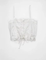 Débardeur camisole en dentelle à boutons AE