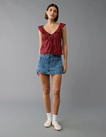 AE Ruffle Tie-Front Tank Top