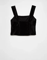 Débardeur de style corset en velours AE