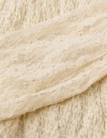 Chemisier à smocks et dentelle manches longues AE