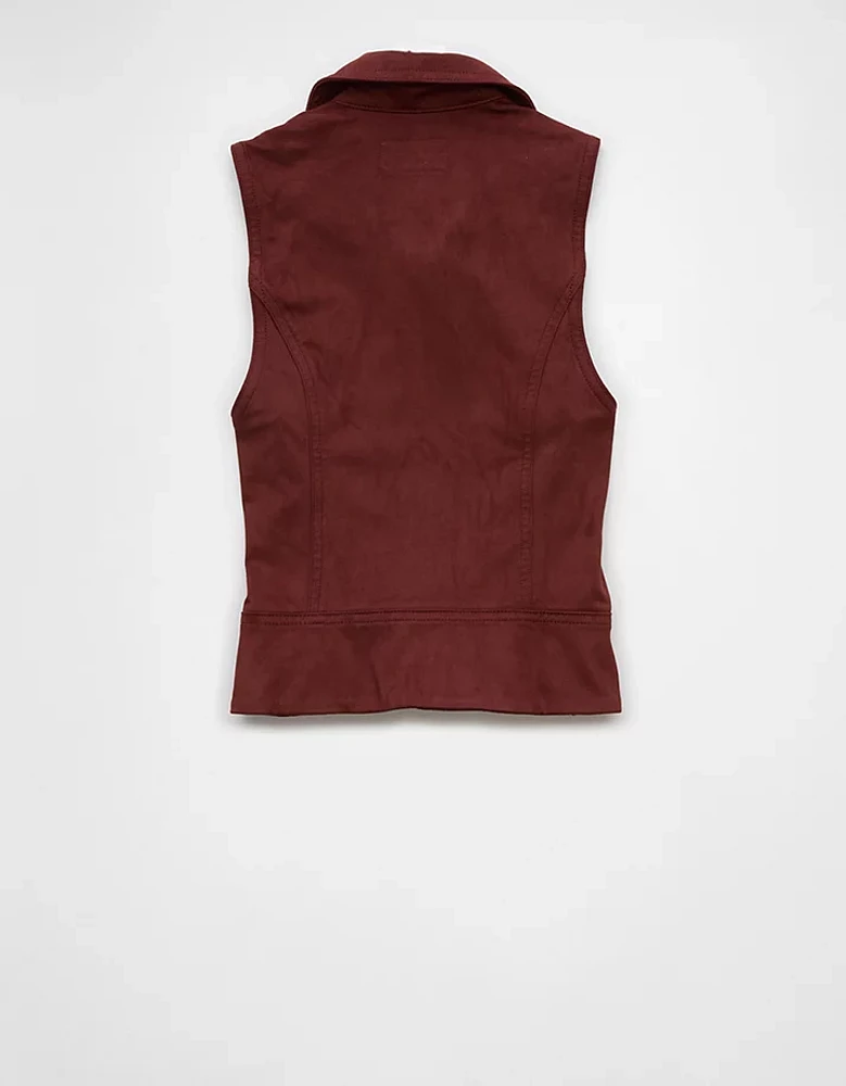 AE Sueded Zip-Up Vest