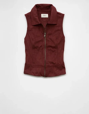 AE Sueded Zip-Up Vest