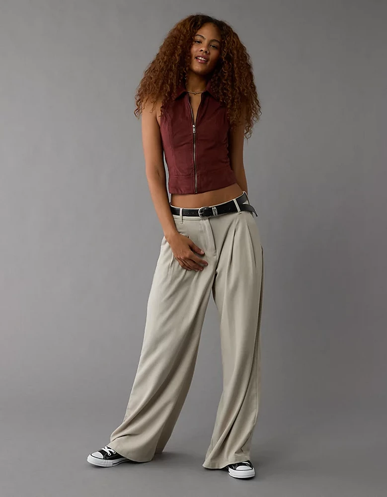 AE Sueded Zip-Up Vest