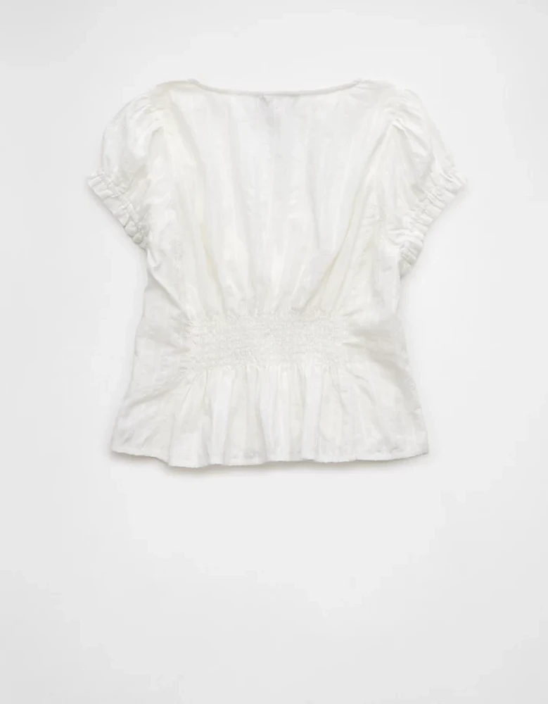 AE Cap-Sleeve Corset Blouse