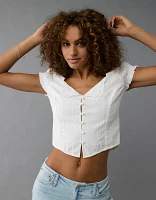 Blouse de style corset à mancherons AE