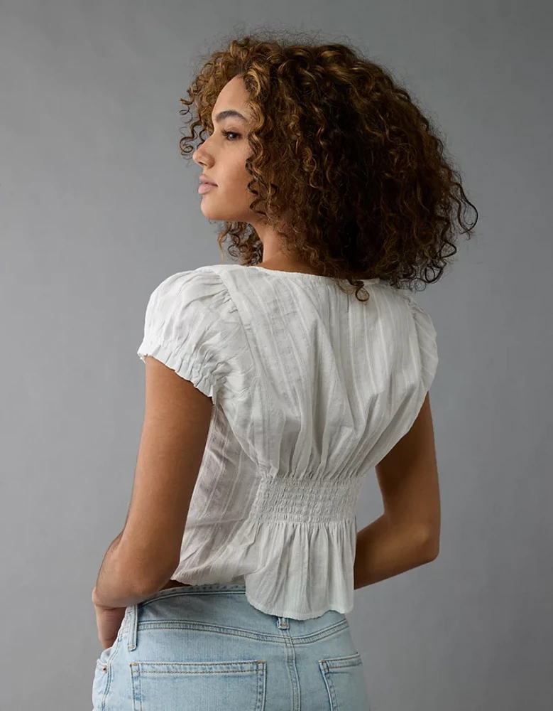 Blouse de style corset à mancherons AE