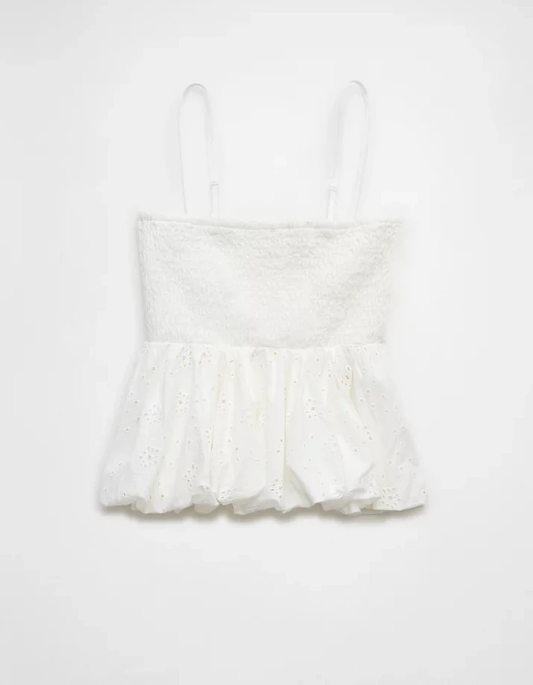 AE Eyelet Bubble Tube Top