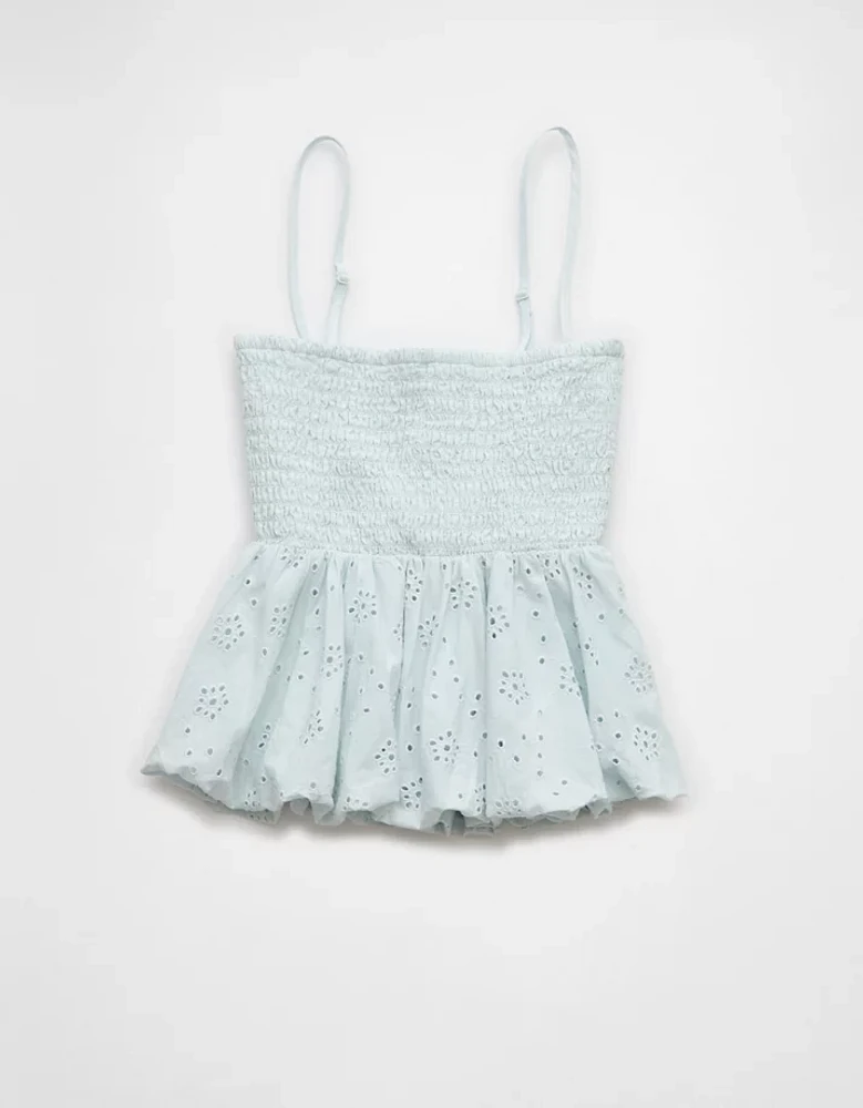 AE Eyelet Bubble Tube Top